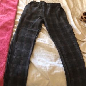 Plaid work pants